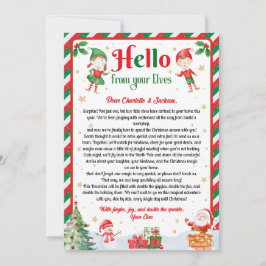 Hallo von Ihren Elfen Weihnachtsankunftsbrief Einladung