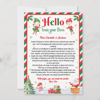 Hallo von Ihren Elfen Weihnachtsankunftsbrief  Einladung