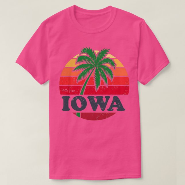 Hallo von Iowa T-Shirt (Design vorne)