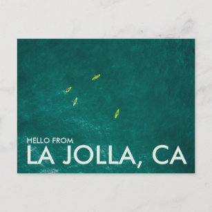 Hallo von La Jolla, San Diego Postkarte