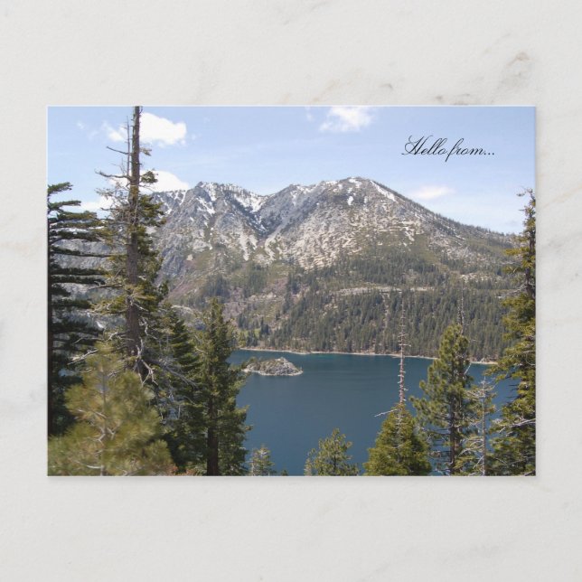 Hallo von... Lake Tahoe Postkarte (Vorderseite)