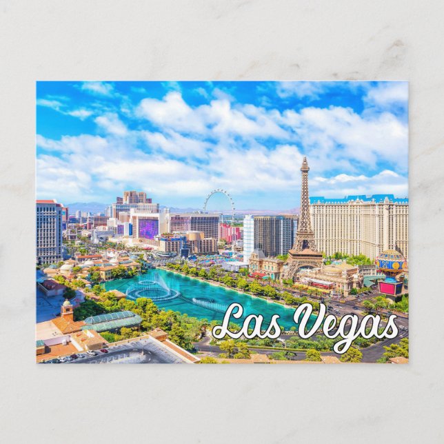 Hallo Von Las Vegas, Nevada, Vereinigte Staaten Postkarte (Vorderseite)