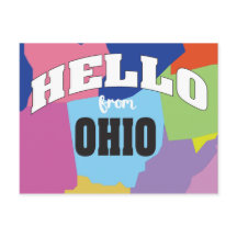 Hallo von Ohio Kontur Karte des Staat