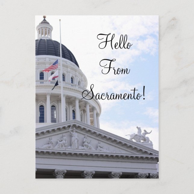 Hallo Von Sacramento Postkarte (Vorderseite)