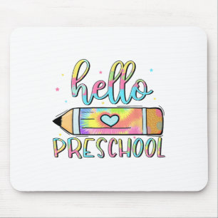 Hallo Vorschule Tie Dye Bleistift Lehrer Kind 1. T Mousepad