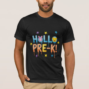 Hallo Vorschule! Wasserfarben-Hase und Bär Schulde T-Shirt