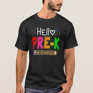 Hallo Vorschullehrer Kinder Zurück zur Schule Lehr T-Shirt