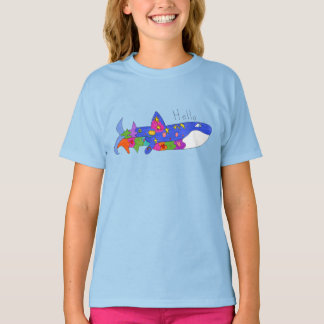 Hallo Wal-Kinder-Shirt T-Shirt