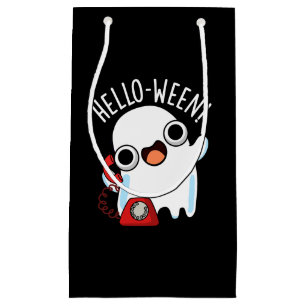Hallo-ween Lustiger Geist Wortspiel Dunkler Hinter Kleine Geschenktüte