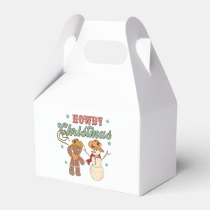 Hallo Weihnachten Groovy Cowboy Schneemann Wester Geschenkschachtel
