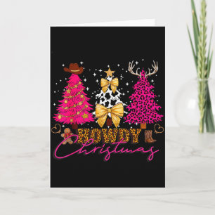 Hallo Weihnachten Western Cowgirl Bäume Kokette Sc Karte