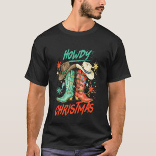 Hallo Weihnachten Xmas Vibes Western Country Leben T-Shirt