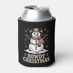 Hallo Weihnachts Cowboy Schneemann Western Winter Dosenkühler