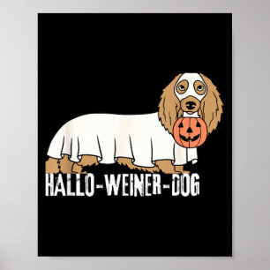 Hallo-Weiner-Hund Dachshund Halloween Hund Poster
