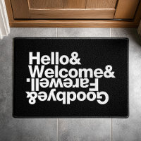 Hallo, welcome, goodbye and farewell doormat