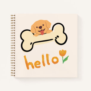 Hallo Welpe: Fröhlich Notizbuch