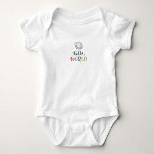 Hallo Welt Baby Bodysuit, Süßes Neugeborenen-Gesch Strampler