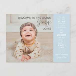 Hallo Welt Babyfotografen Ankündigung neu Postkarte