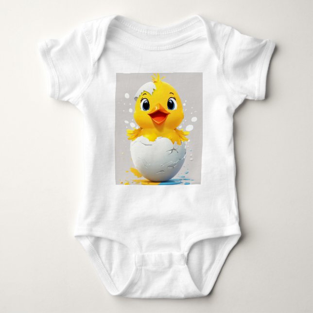 Hallo Welt! Chick Chick Baby Bodysuit Strampler (Vorderseite)