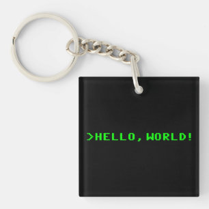 Hallo Welt Computerprogrammierung Schlüsselanhänger