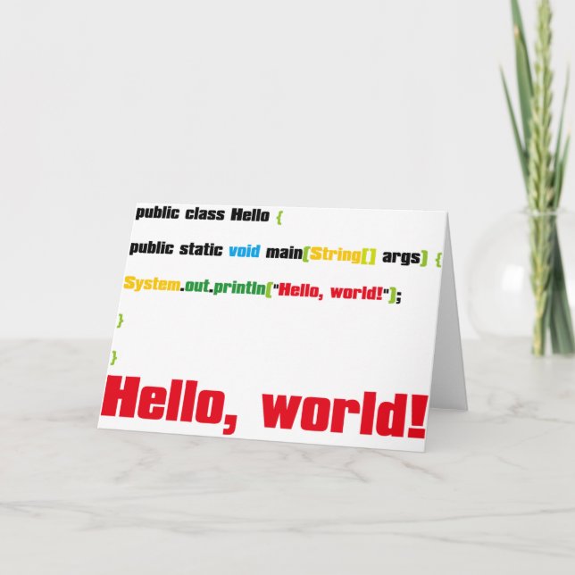 Hallo, Welt! Karte (Vorderseite)