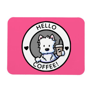 Hallo Westie-Leerkarte Magnet