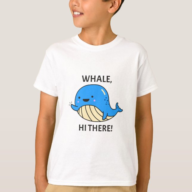 Hallo Whale, Kinder T-Shirt (Vorderseite)