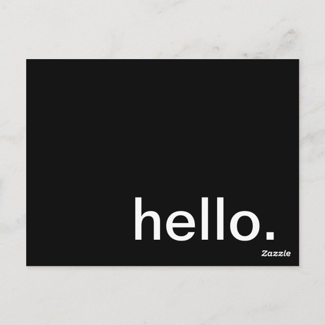 Hallo. Wie geht es uns? Postkarte (Rückseite)