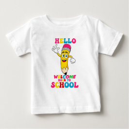 hallo willkommen zurück in der schule baby t-shirt
