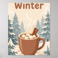 Hallo Winter — Kuschelige Heißer Kakao Tasse Kunst