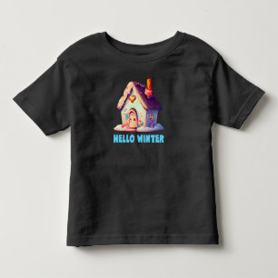 Hallo Winter, Niedliches Haus Kleinkind T-shirt