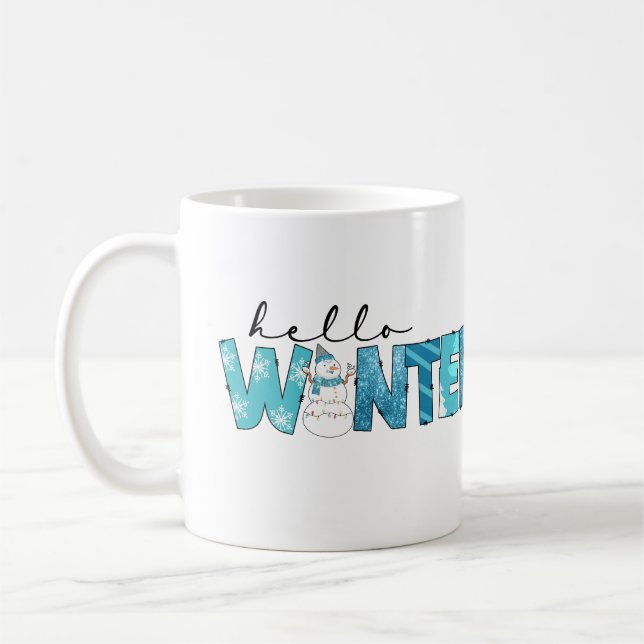 Hallo Winter Personalisiert Kaffeetasse (Links)