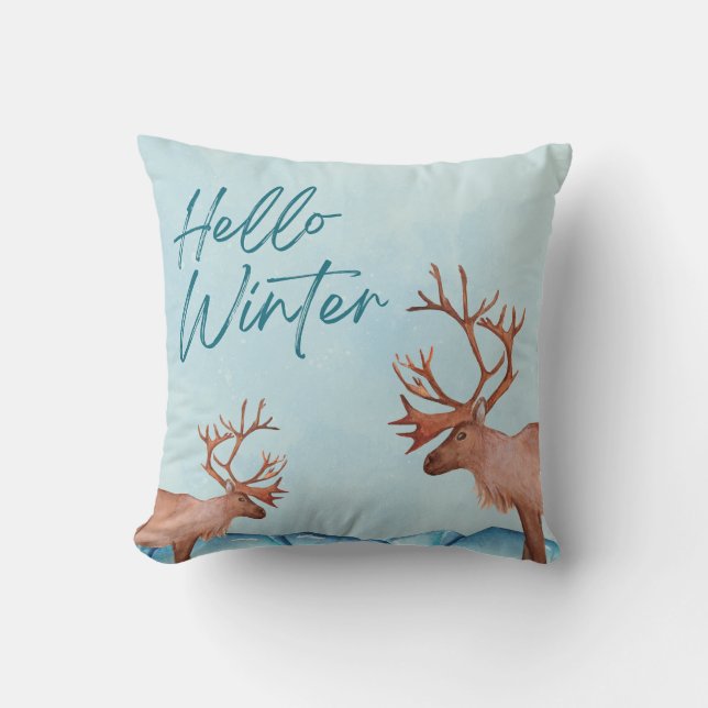 Hallo Winter Pillow Kissen (Vorderseite)