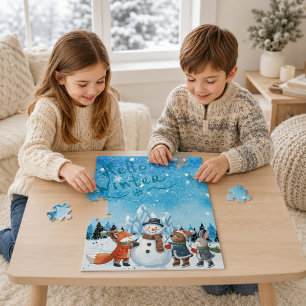 Hallo Winter-Puzzle mit übergroßen Teilen 