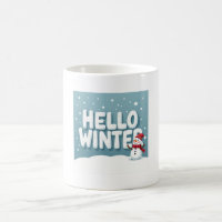 Hallo Winter Schneemann Tasse