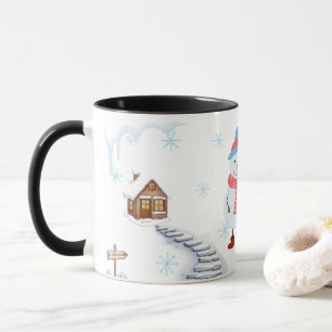 Hallo Winter Schneemann Tasse • Gemütliche Schneel