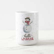"Hallo Winter" Schneemann-Tasse