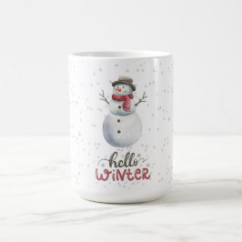 "Hallo Winter" Schneemann-Tasse Kaffeetasse