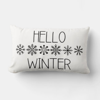 Hallo Winter Snowflake Lendenkissen