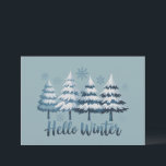 Hallo Winter-Stimmung Bäume Schneeflocken Weihnach Einladung<br><div class="desc">Hallo Winter-Stimmung Bäume Schneeflocken Weihnachten</div>