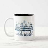 Hallo Winter-Stimmung Bäume Schneeflocken Xmas