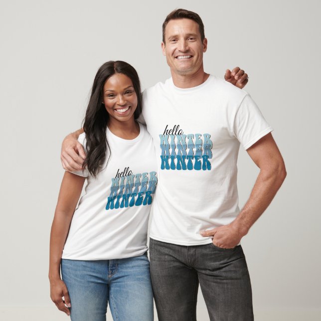 Hallo Winter Weihnachten T - Shirt (Unisex)