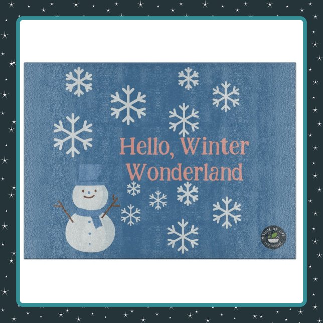 Hallo, Winter Wonderland Decorative Glass Schneidebrett (Von Creator hochgeladen)