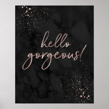 Hallo wunderschön! Rose Gold und Black Fashion Zit