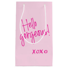 Hallo wunderschön! XOXO-Handschrift mit niedlich r Kleine Geschenktüte