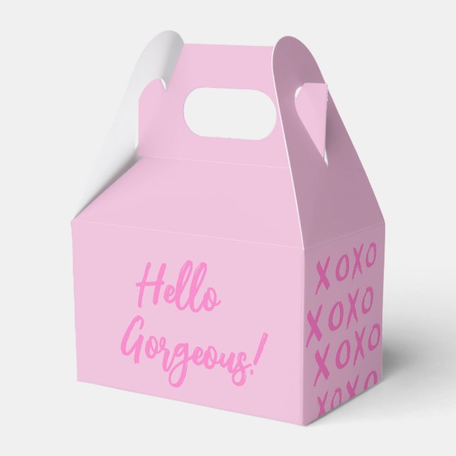 Hallo wunderschön! XOXO - Rosa Niedliche Vorliebe  Geschenkschachtel (Vorderseite)