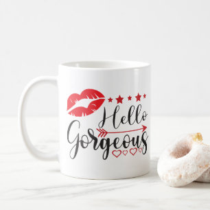 Hallo Wunderschöne Schönheit Kosmetikerin Visagist Kaffeetasse