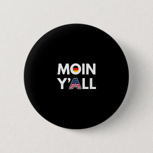Hallo Y'all Lustige Deutschland und USA kulturelle Button