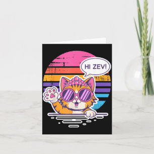 Hallo Zev Lustige Katzenprinzessin Sonnenbrille Kr Karte