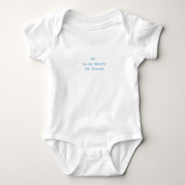Hallo zu meinen Freunden der Mamas FB Baby Strampler (Vorderseite)